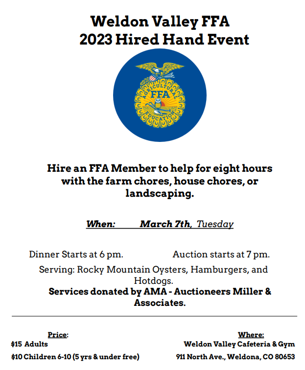 FFA Hired Hand Auction