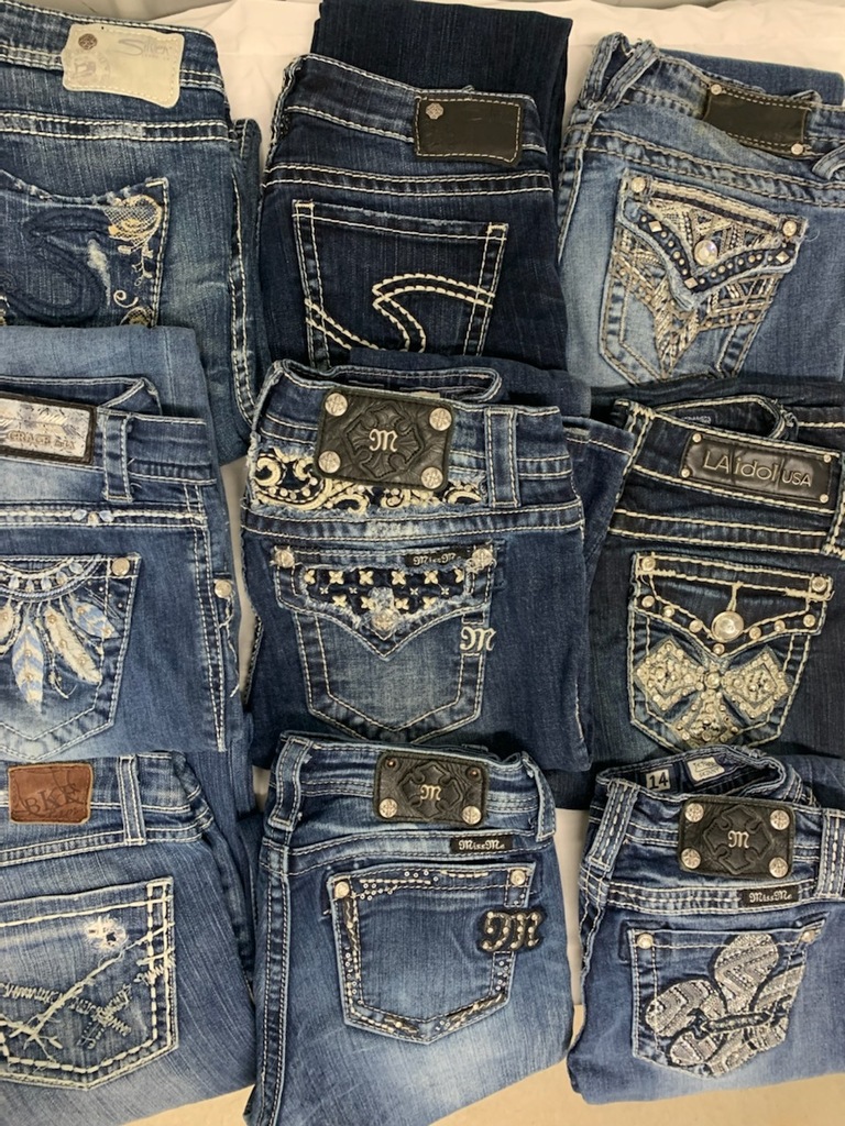 9 pairs of jeans