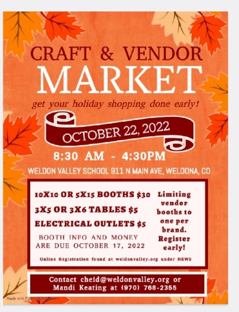 flyer for craft & Vendor market