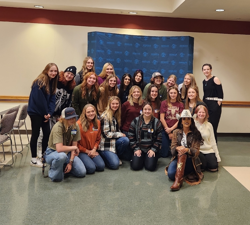Group of students attending a conference in October.